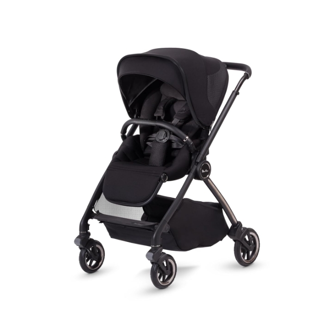 Silver Cross Dune with Compact Folding Carrycot and ashion Pack - Space Black.