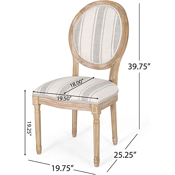 Christopher Knight Home Phinnaeus Beige Fabric Dining Chair (Set of 2), 2-Pcs Set Beige 2-Pcs Set