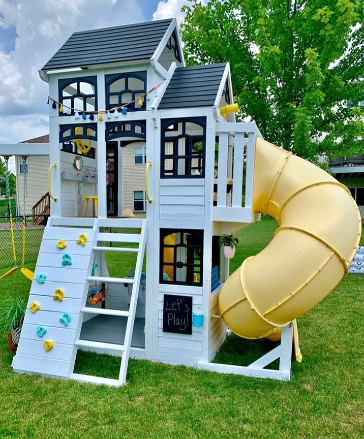 Stilt house children's slide complete set free shipping