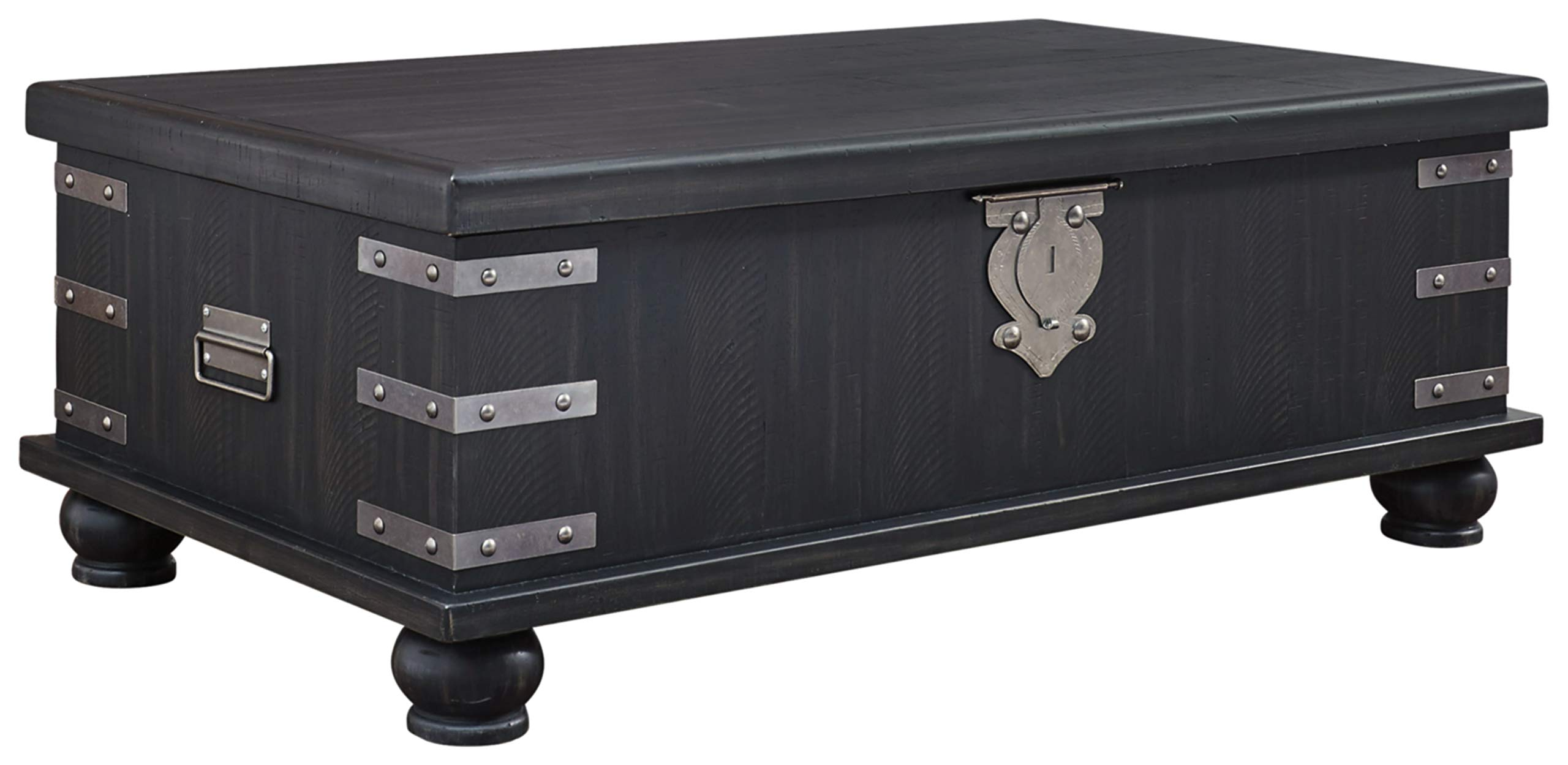 【Furniture】Delmar Modern Farmhouse Lift Top Coffee Tables, Black