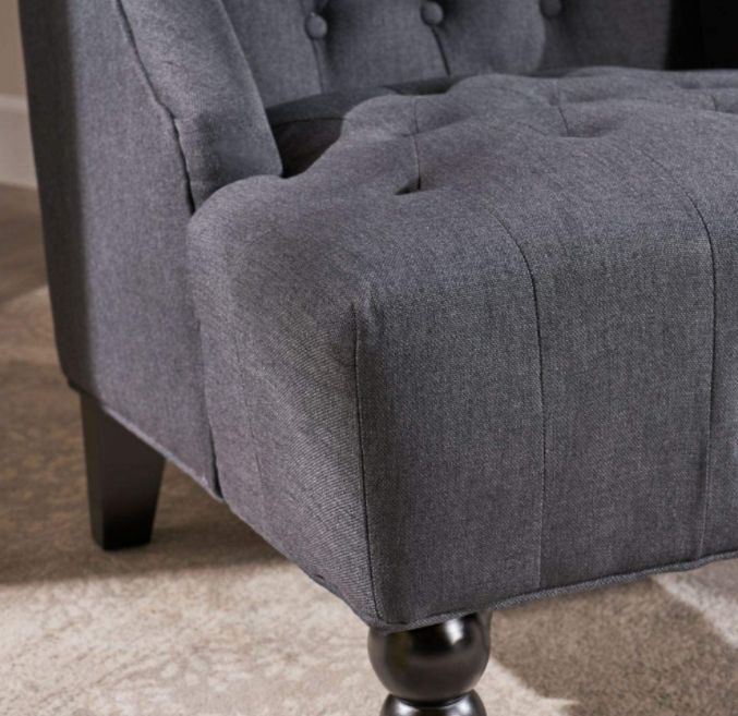 Christopher Knight Home Toddman High-Back Velvet Club Chair, Grey