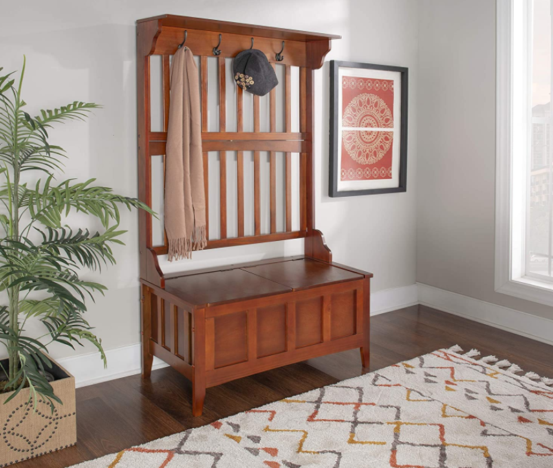 Linon Hall Tree with Storage Bench, 36