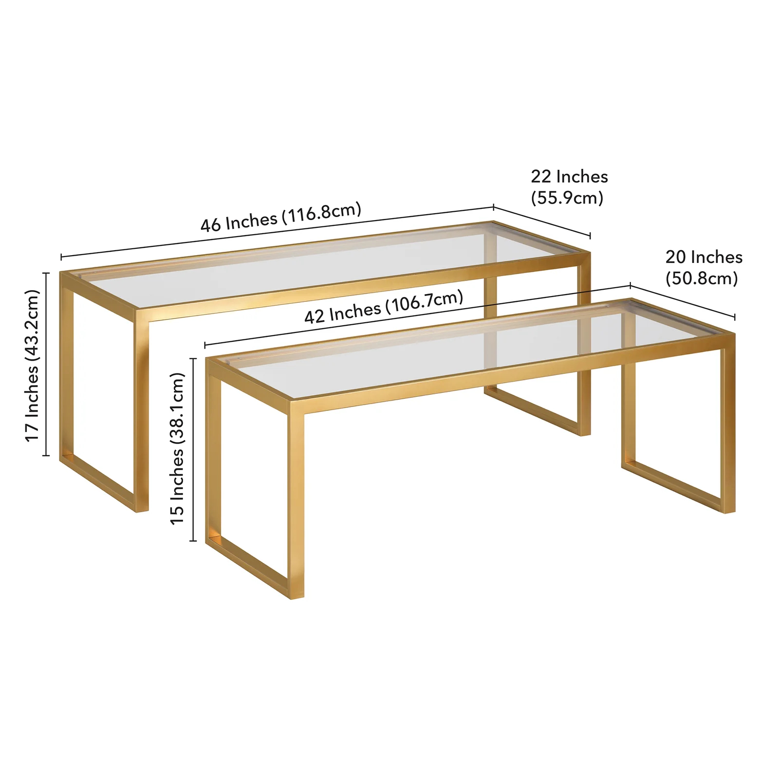 【Furniture】Ogrady Sled 2 Piece Nesting Tables