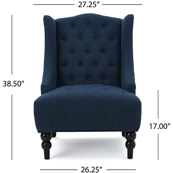 Christopher Knight Home Toddman High-Back Fabric Club Chair, Dark Charcoal