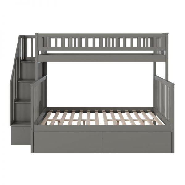 SHYANN TWIN all solid wood standard bunk bed with shelf BY THREE POSTS