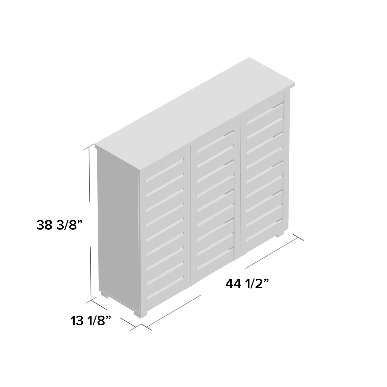 【Furniture】Gavin 20 Pair Shoe Storage Cabinet
