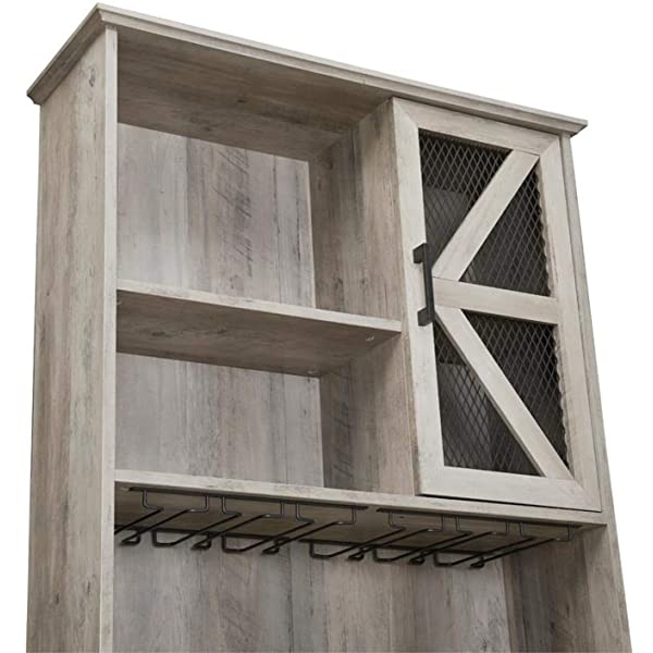 Home Source Bar Cabinet and Coffee Station (Charcoal)