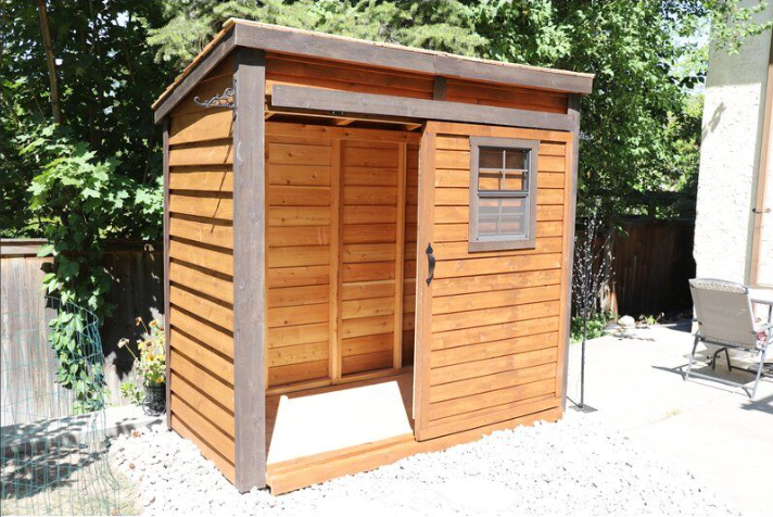 8 ft. W X 4 ft. D Solid Wood Lean-To Storage shed