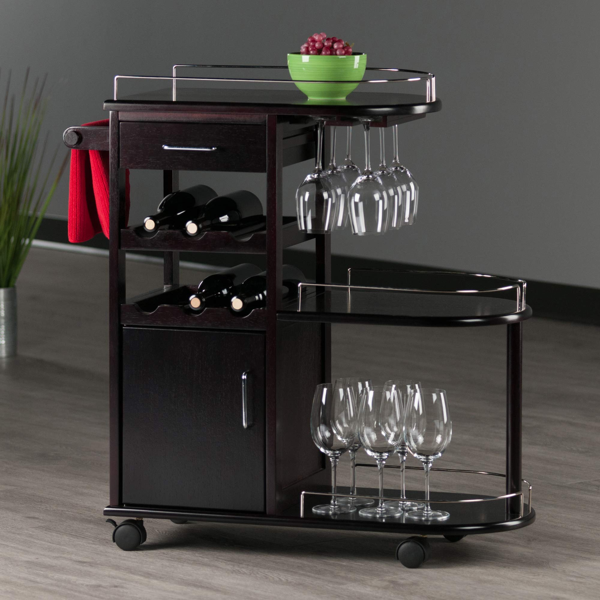 【Furniture】Winsome Trading, Inc. Jimmy Cart, Espreso