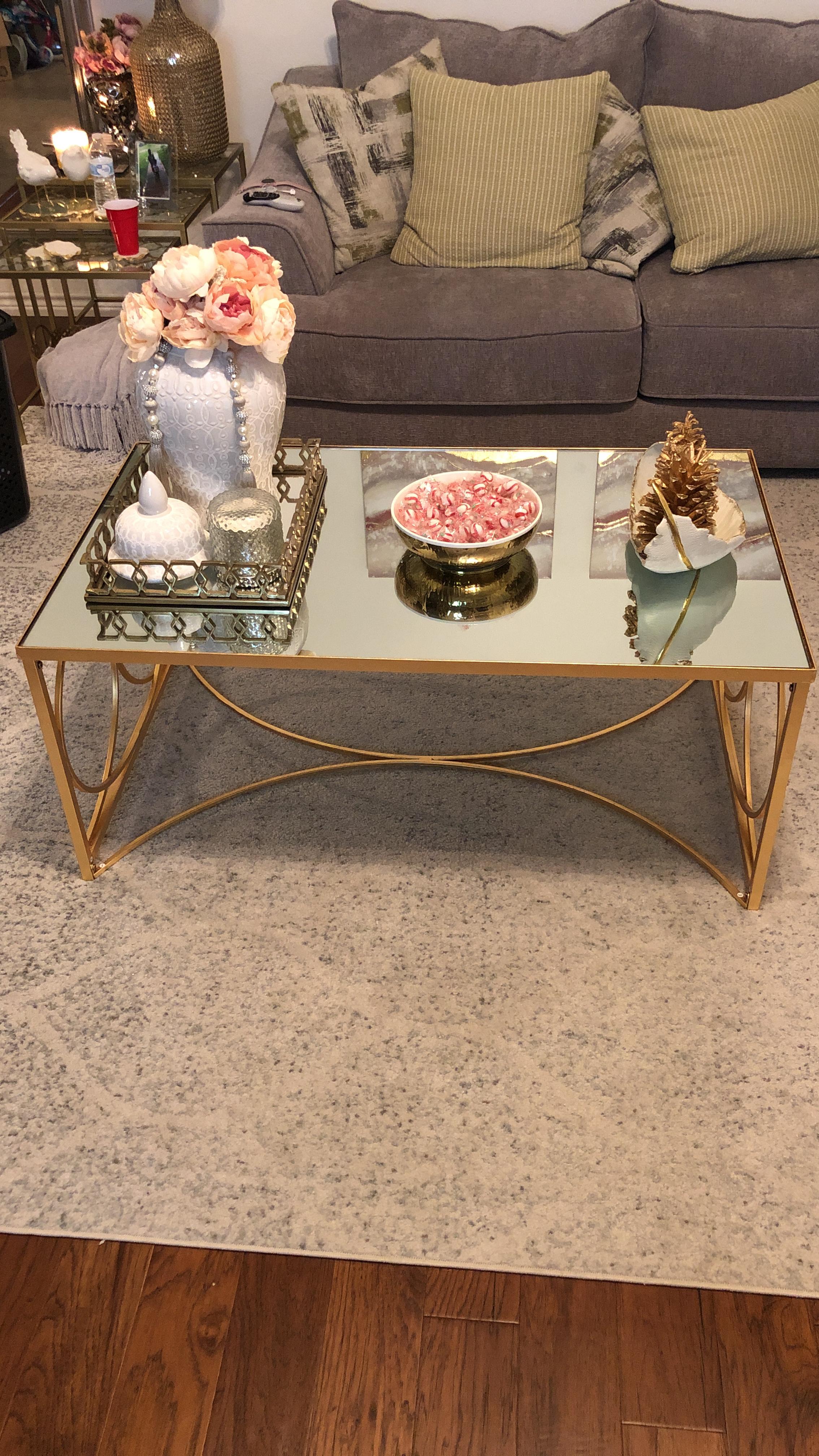 【Furniture】Home Collection Melosa Gold Coffee Table