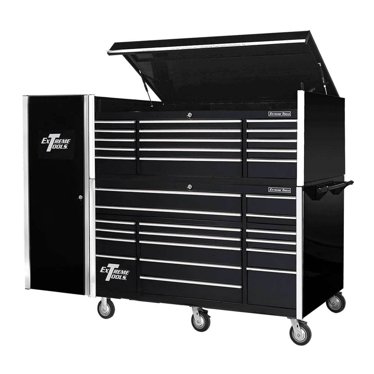 used toolbox72 38 Drawers Professional Roller Cabinet, Top Chest & Side Cabinet Combo
