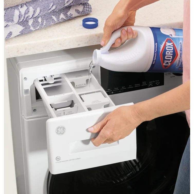 2.4 cubic feet front-loading washing machine and 2.4 cubic feet electric dryer