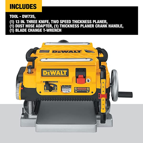 DEWALT Thickness Planer, Two Speed, 13-Inch (DW735X) 2-Speed 13