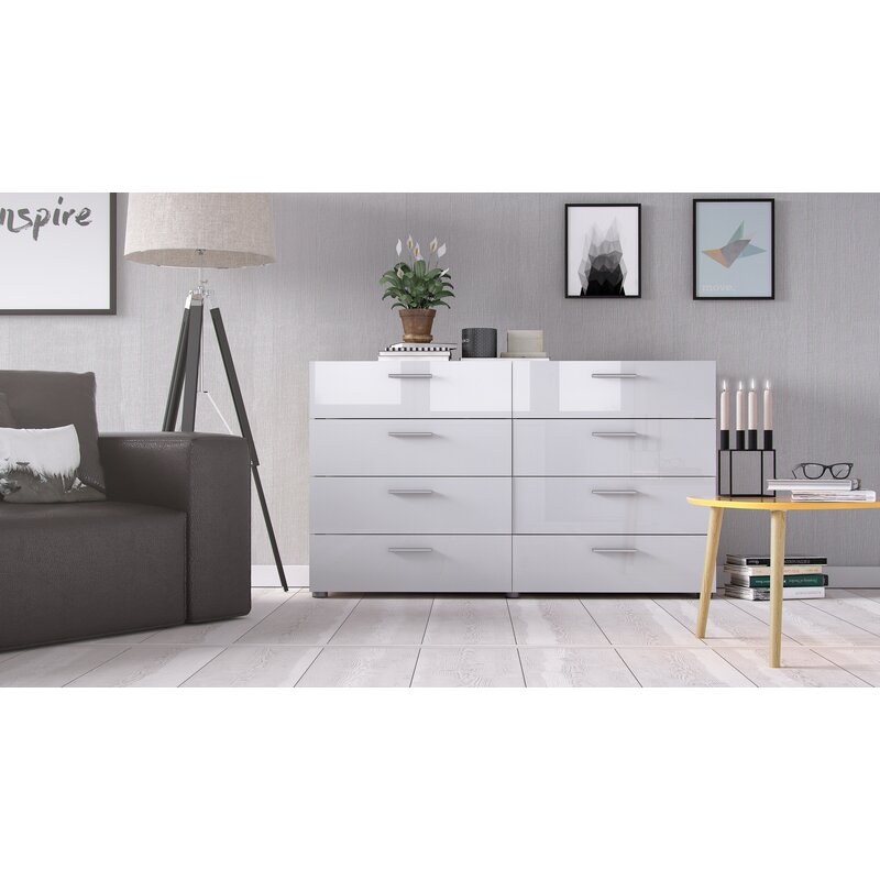 Farnhill 8 Drawer 55.12'' W Double Dresser