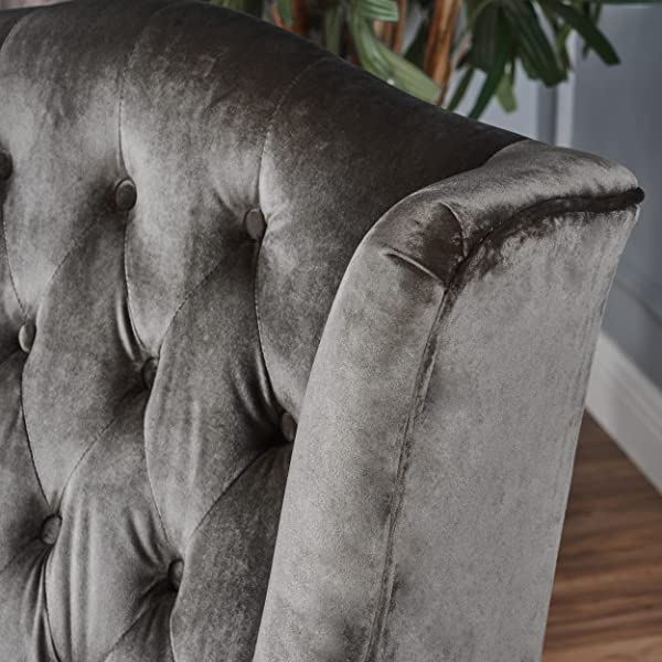 Christopher Knight Home Toddman High-Back Fabric Club Chair, Dark Charcoal