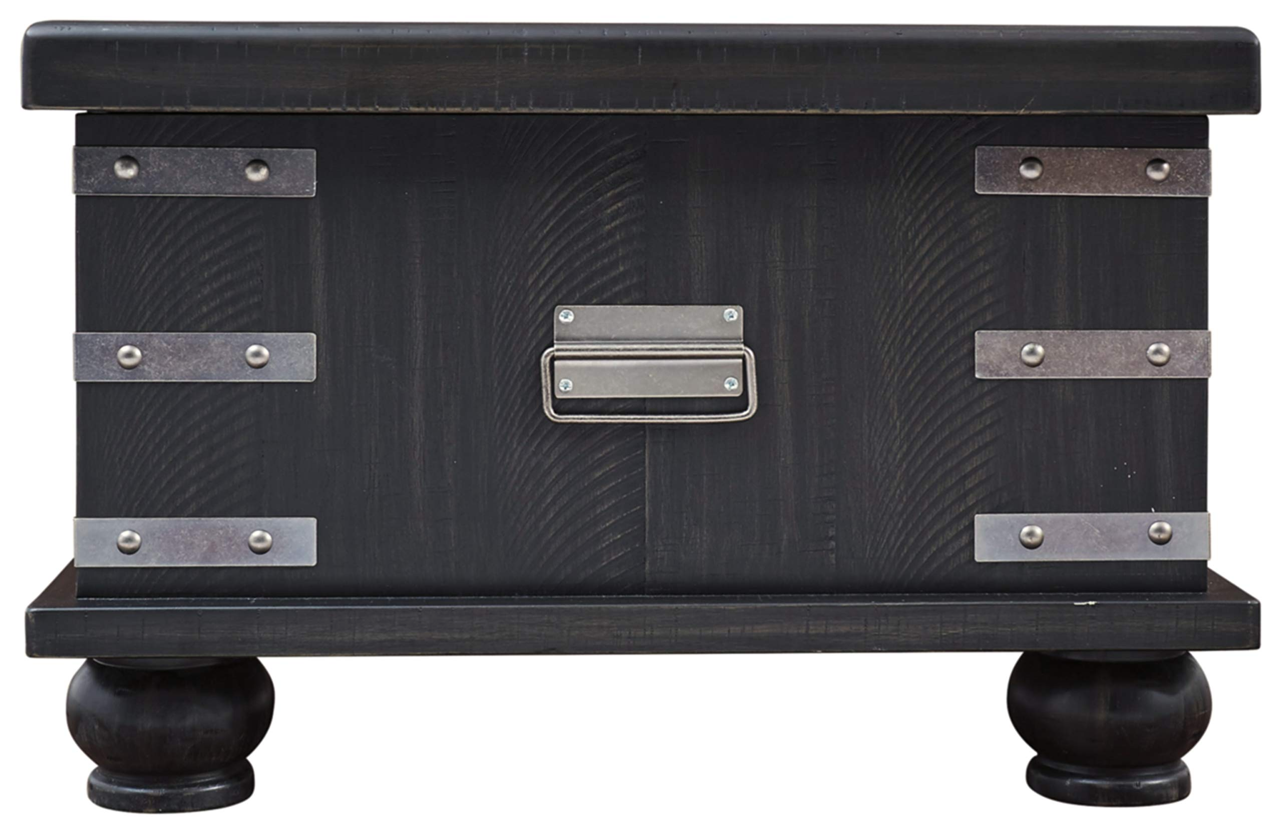 【Furniture】Delmar Modern Farmhouse Lift Top Coffee Tables, Black