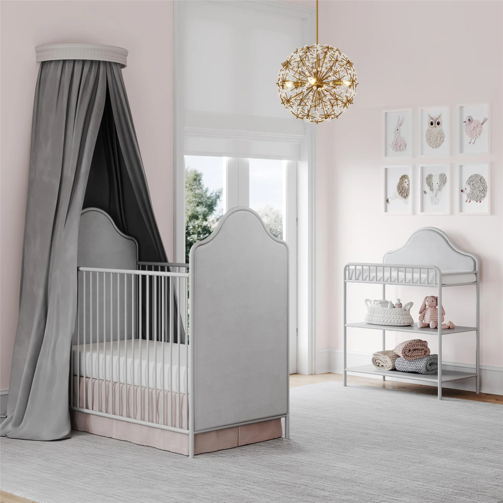 【Baby&Kids】Piper 2-in-1 Convertible Upholstered Crib