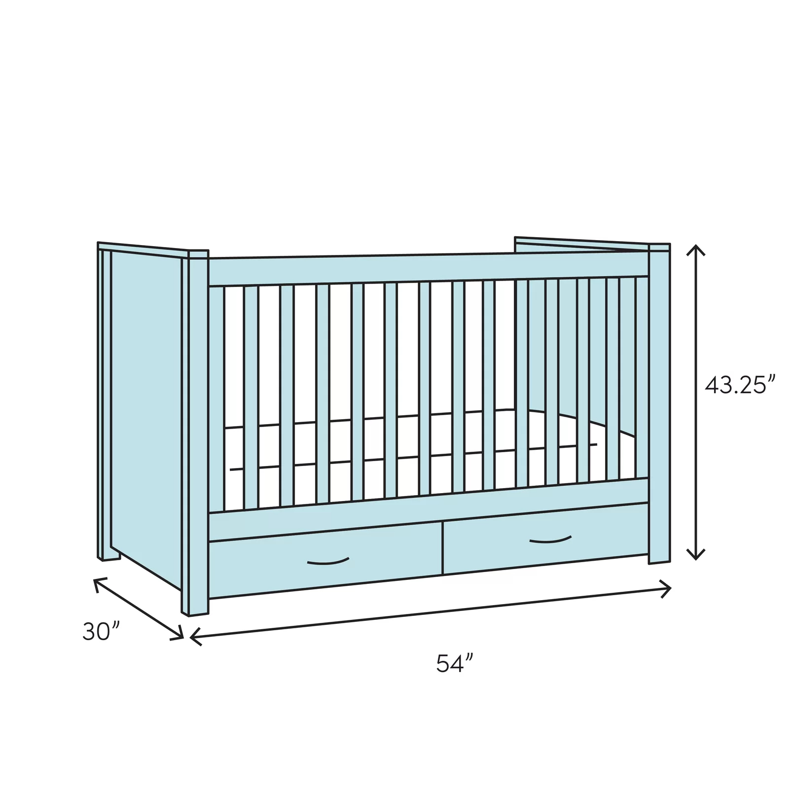 【Baby&Kids】Joy 3-in-1 Convertible Crib