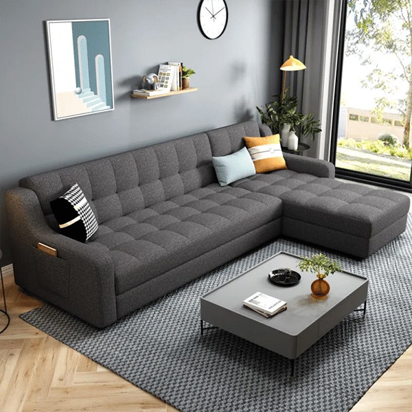 Foldable multifunctional double sofa bed