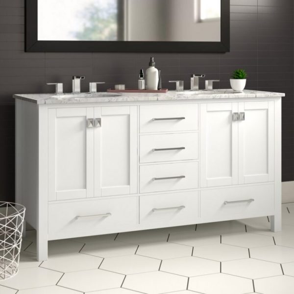 60-inch double bathroom vanity set