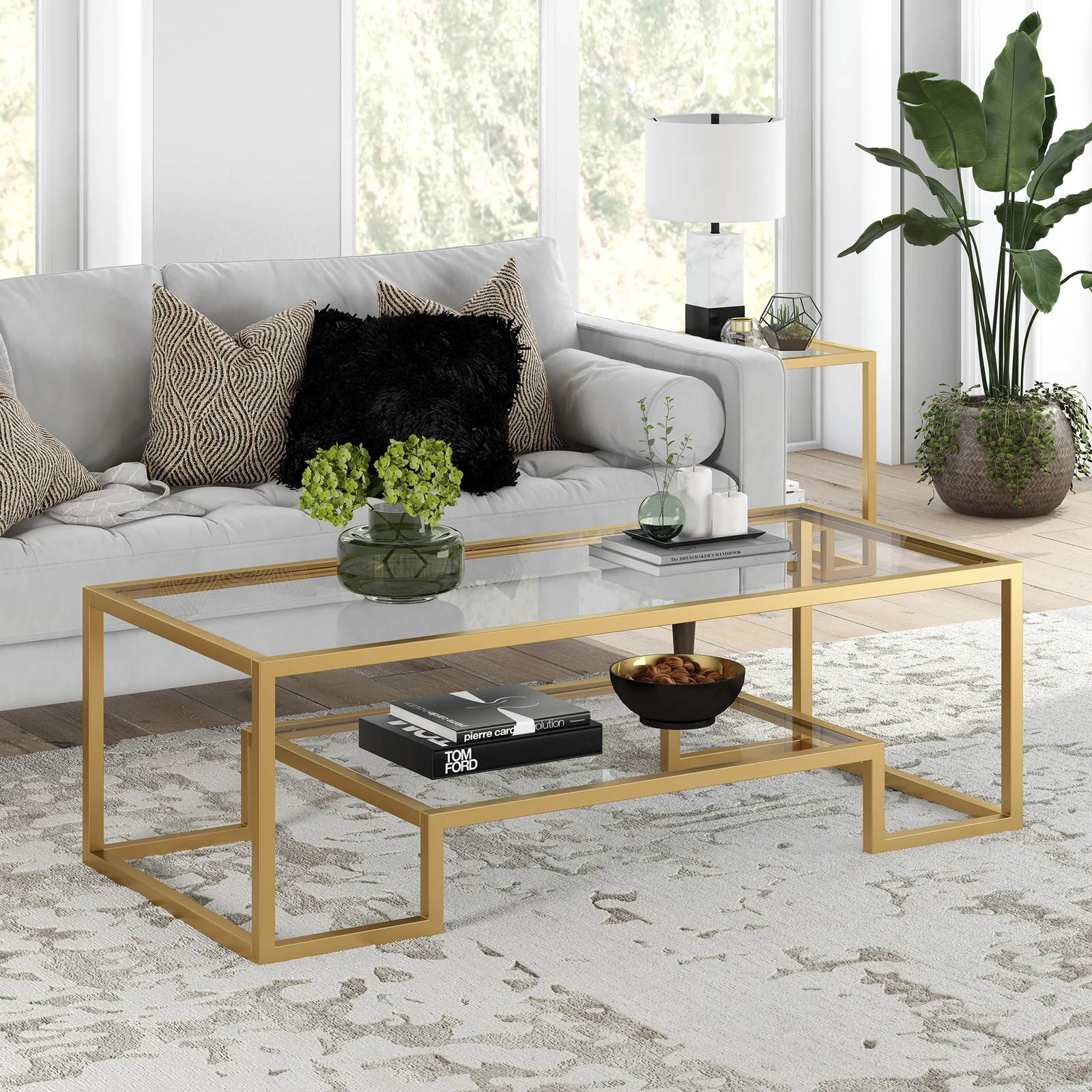 【Furniture】Shumake Frame Coffee Table with Storage