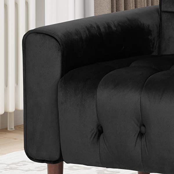 Christopher Knight Home Betsy Velvet Armchair, Modern Glam, Button-Tufted, Waffle Stitching, Raisin