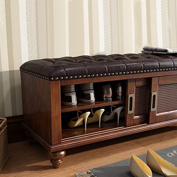 K KELBEL Shoe Rack & Shoe Bench & Shoe Cabinet & Boot Organizing Detachable Cushion with Hidden Storage Compartment,Large Size XX-Large(Upgrade Classic Shoe Cabinet)
