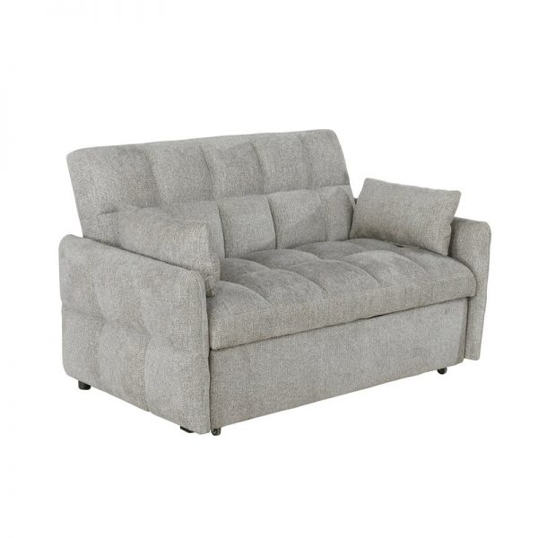 Chenille roll arm sofa bed