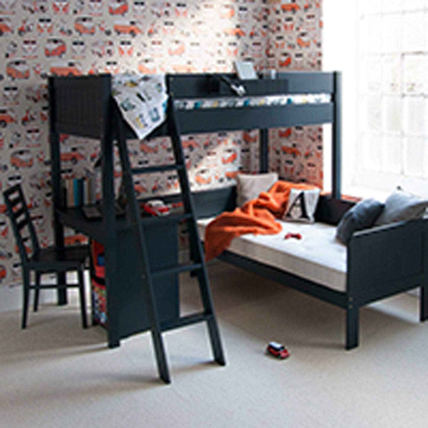 【Furniture】FARGO HIGH SLEEPER LOFT BED WITH FUTON AND STORAGE DESK