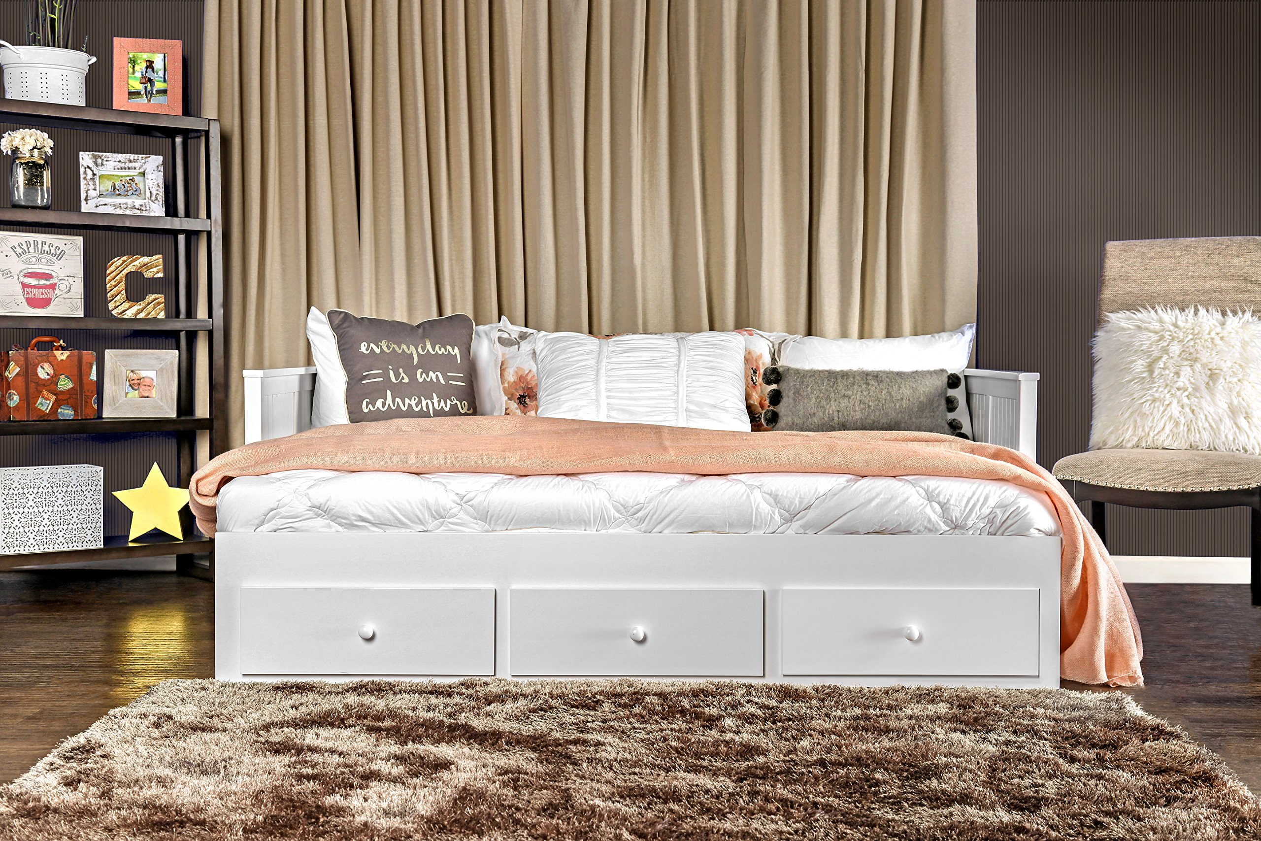 HEMNES Daybed Frame with 3 Drawers, with Mattress