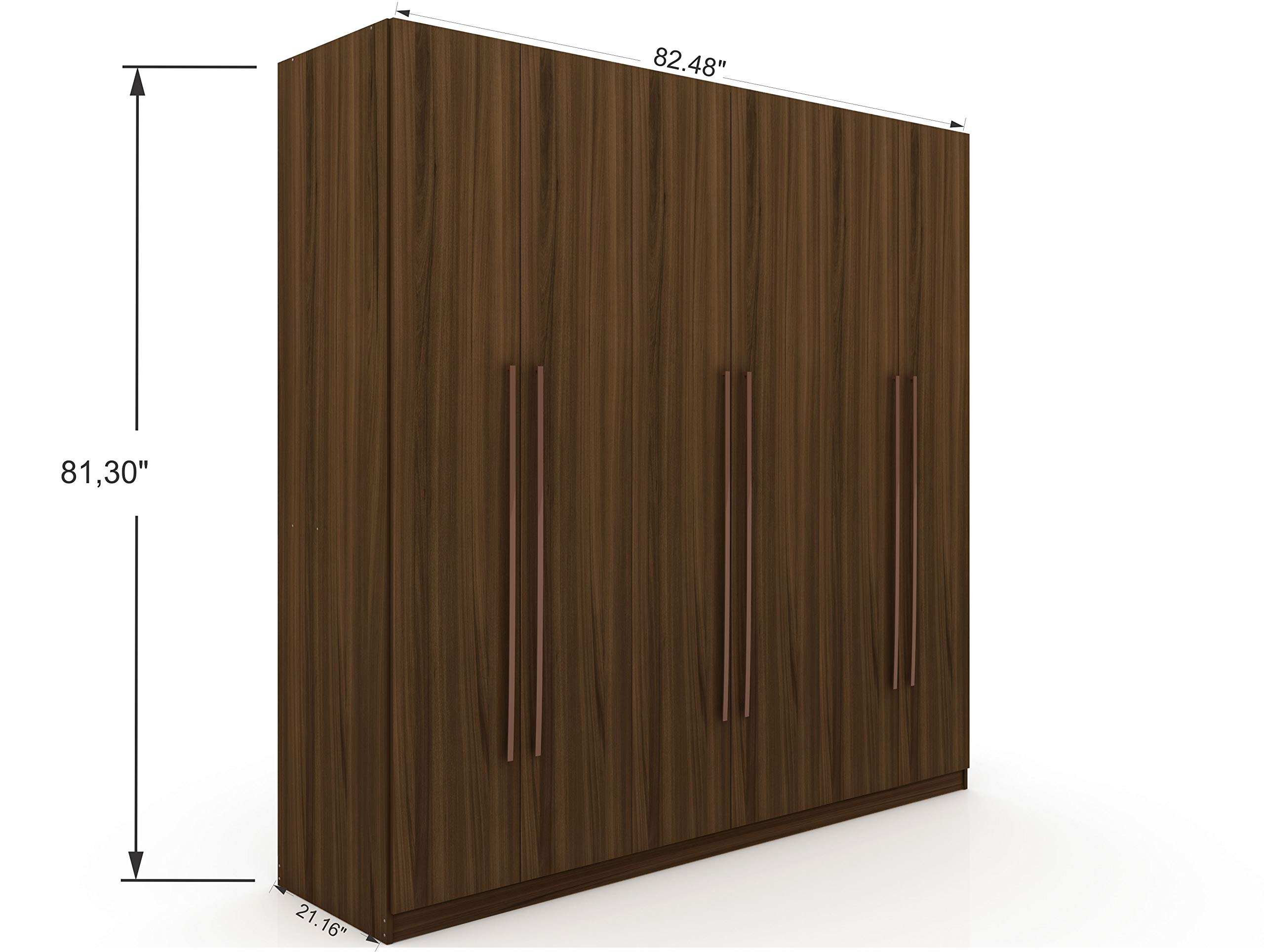 【Furniture】Gramercy Contemporary Modern Freestanding Wardrobe Armoire Closet, 82.48