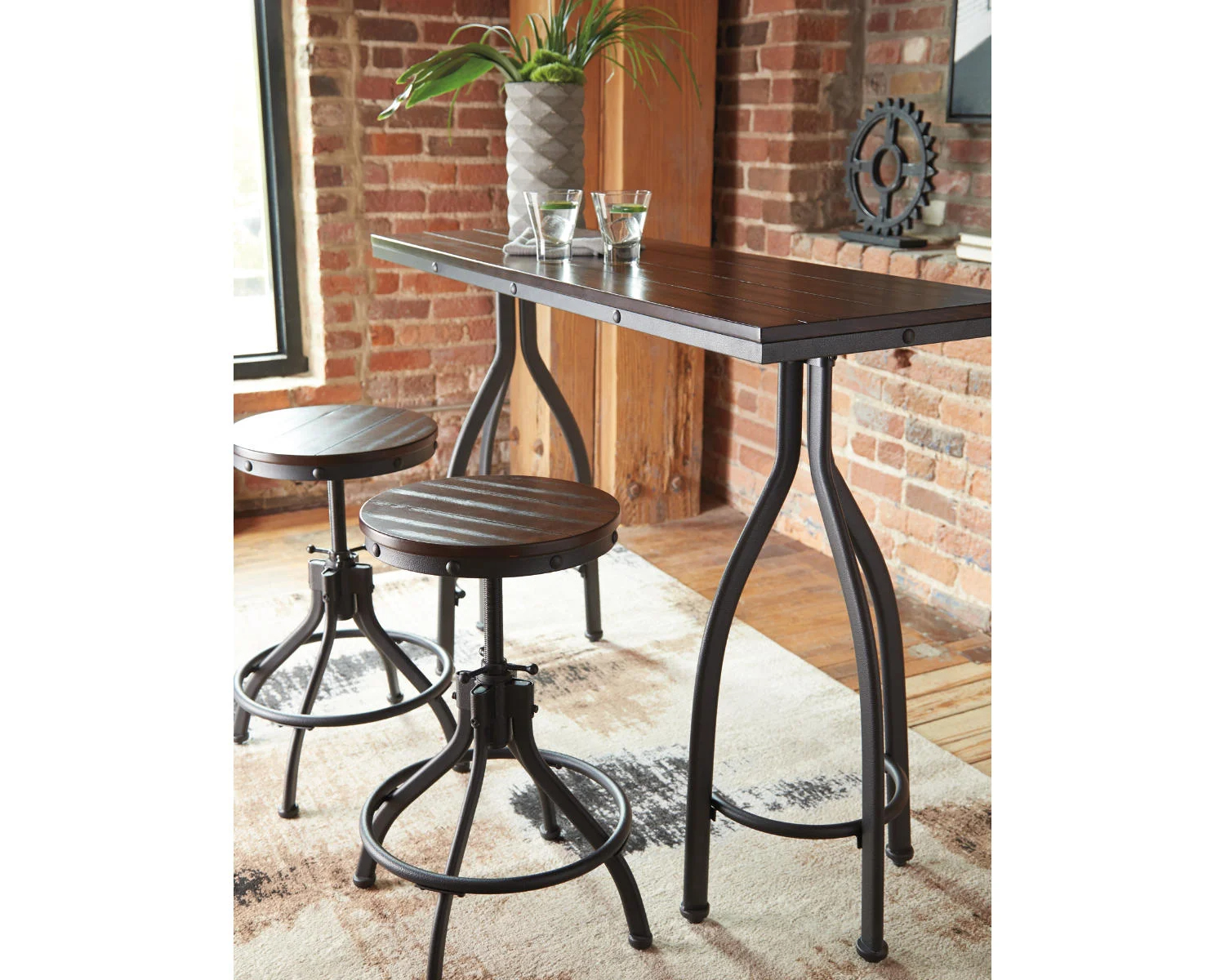 【Furniture】Keaka 2 - Person Counter Height Dining Set