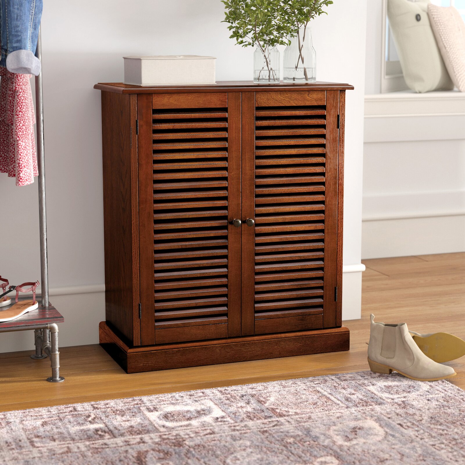 【Furniture】Polton 15 Pair Shoe Storage Cabinet