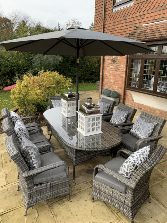 【Home&Garden】HOTSALES 8 SAVANNAH Armchair oval table set.