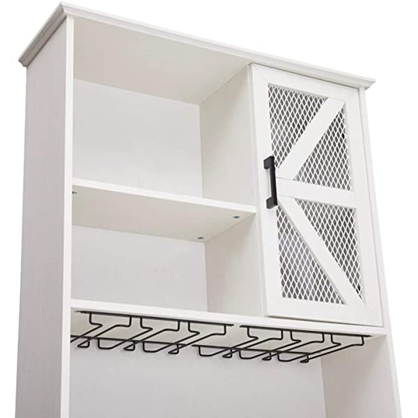 Home Source Bar Cabinet and Coffee Station (Charcoal)