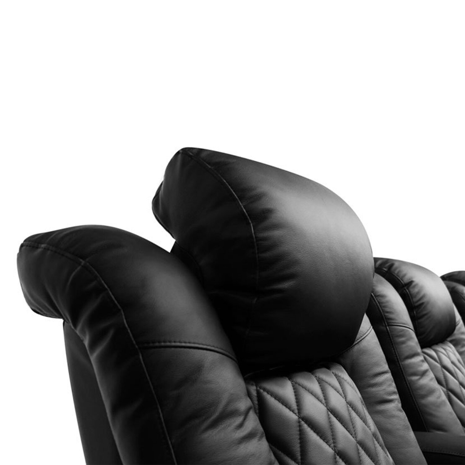 【Furniture】Tuscany 68.25'' Wide Genuine Leather Home Theater Seating with Cup Holder