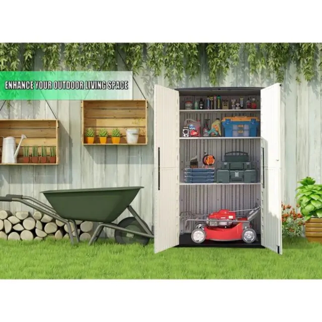 5 ft. W x 2 ft. D Resin Vertical Tool Shed