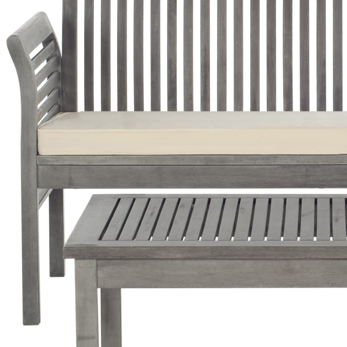 【Furniture】Outdoor Collection Carson Grey Wash/ Beige Cushions 4-Piece Conversation Patio Set