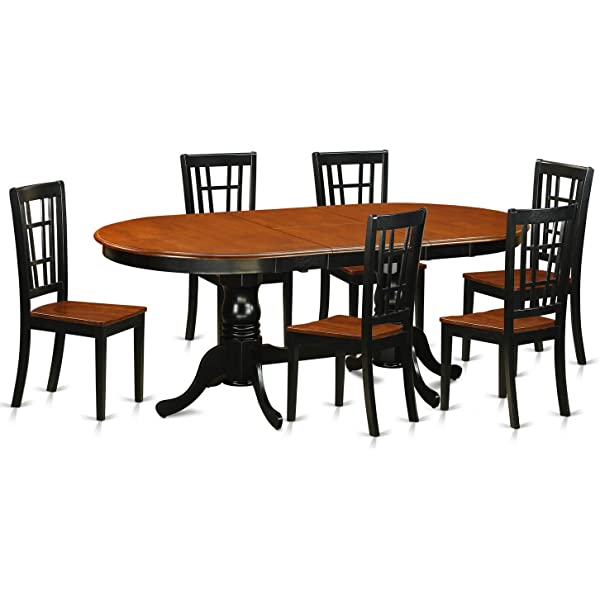 5 PC Dining room set-Dining Table with 4 Wooden Dining Chairs PLNI5-BCH-C
