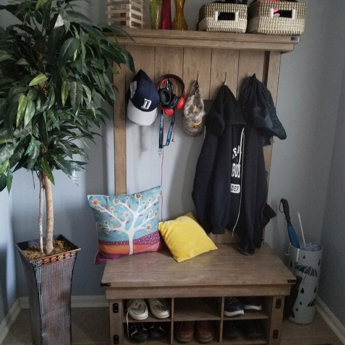 【Furniture】Lauver 40'' Wide Hall Tree with Shoe Storage