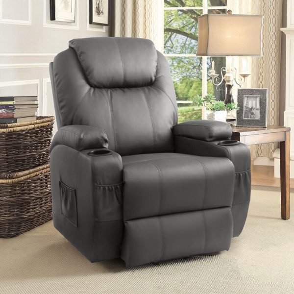 Low price sale imitation leather electric recliner heated massage chair