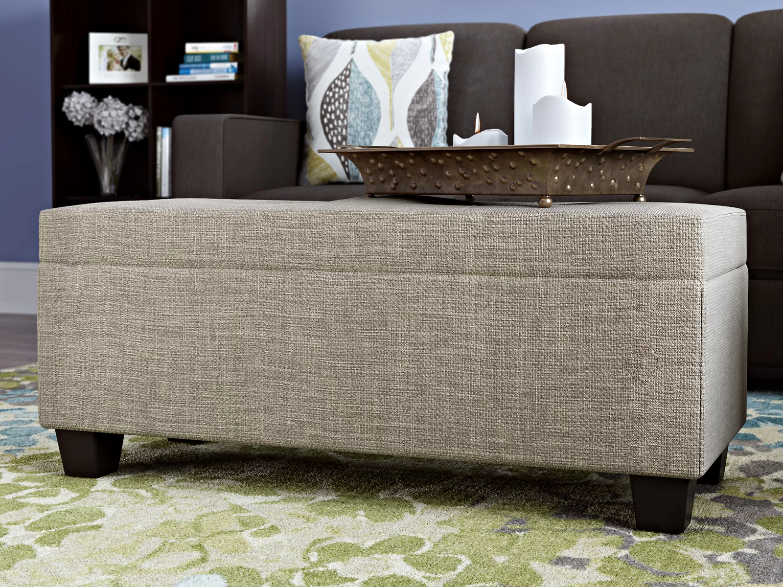 【Furniture】Edyth Upholstered Storage Ottoman