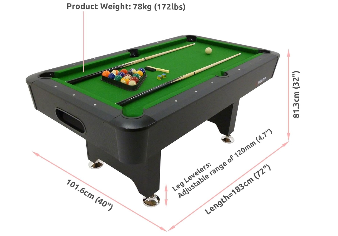 VIAVITO PT200 6ft Pool Table