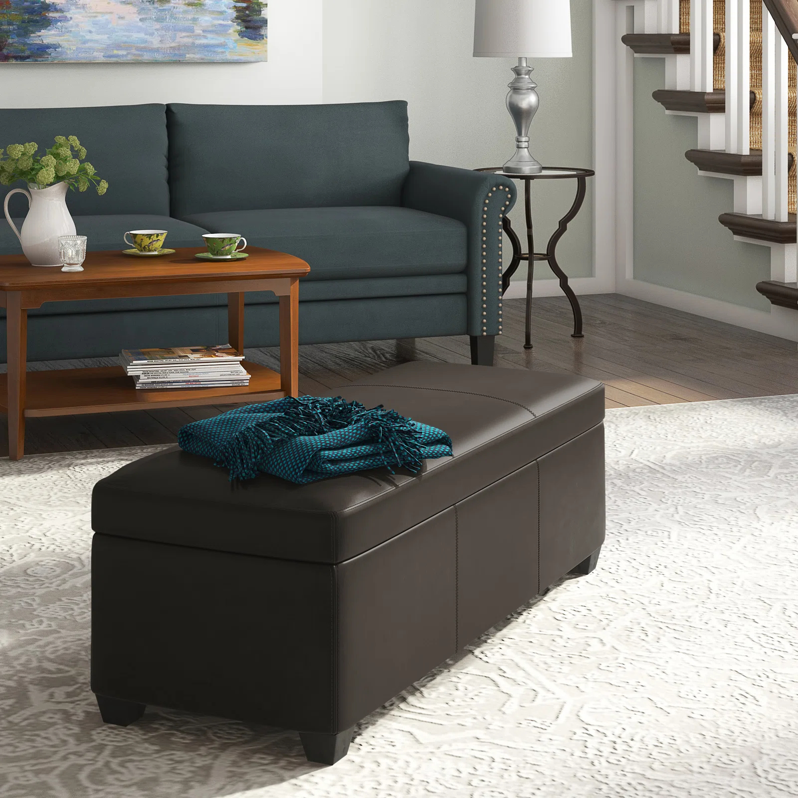 【Furniture】Boston Upholstered Storage Ottoman
