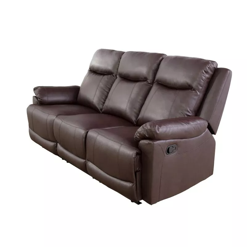 2 PIECE FAUX LEATHER RECLINING LIVING ROOM SET