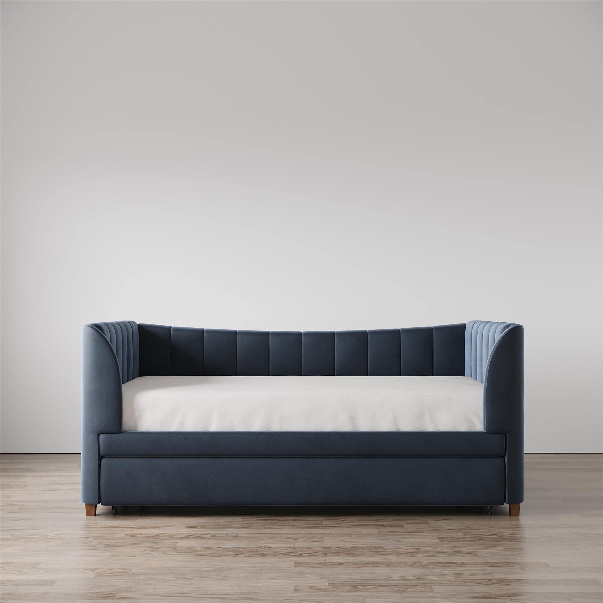【Furniture】Valentina Upholstered Daybed with Trundle, Twin