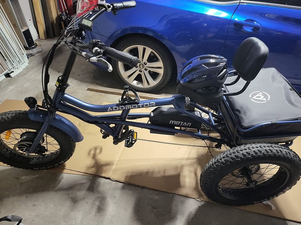 Addmotor Motan Adult Electric Tricycle, 85 Miles, 20x4 Fat Tires 3 Wheel Electric Bike