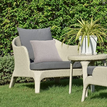 Patio Furniture Pillows Grey Decorative Outdoor Pillow，Suitable for Courtyard Garden, Sofa, Bedroom Pack of 2 Includes Pillow core and Pillowcase
