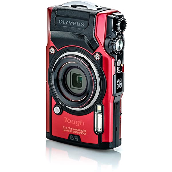 OLYMPUS Tough TG-6 Waterproof Camera, Red Red Base Single