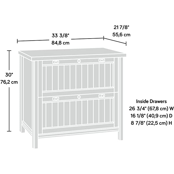 Sauder Costa Lateral File, Chalked Chestnut finish Chalked Chestnut Finish Lateral File